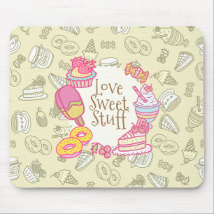 Mousepad Padaria doce e bebidas verde