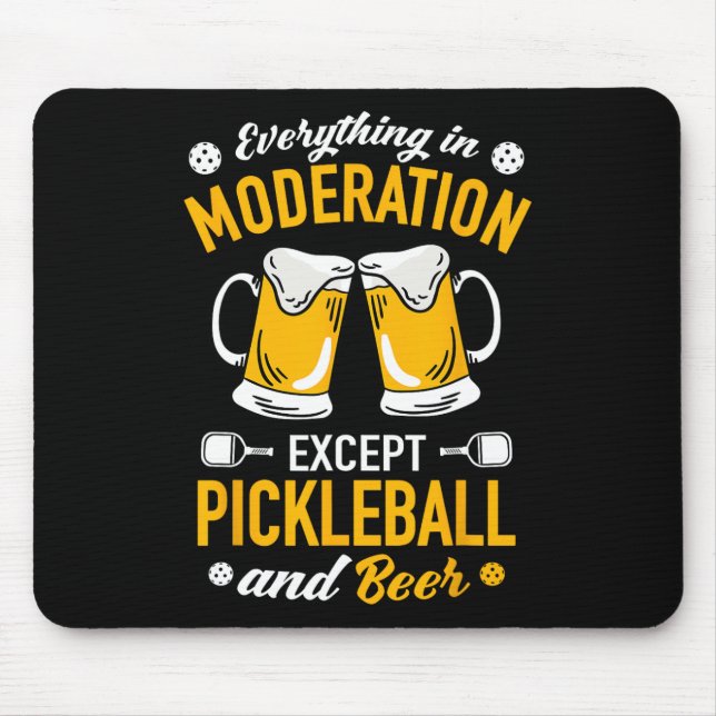 Mousepad Paddlell Tênis - Dminton Beer Mug Picklell E Seja (Frente)