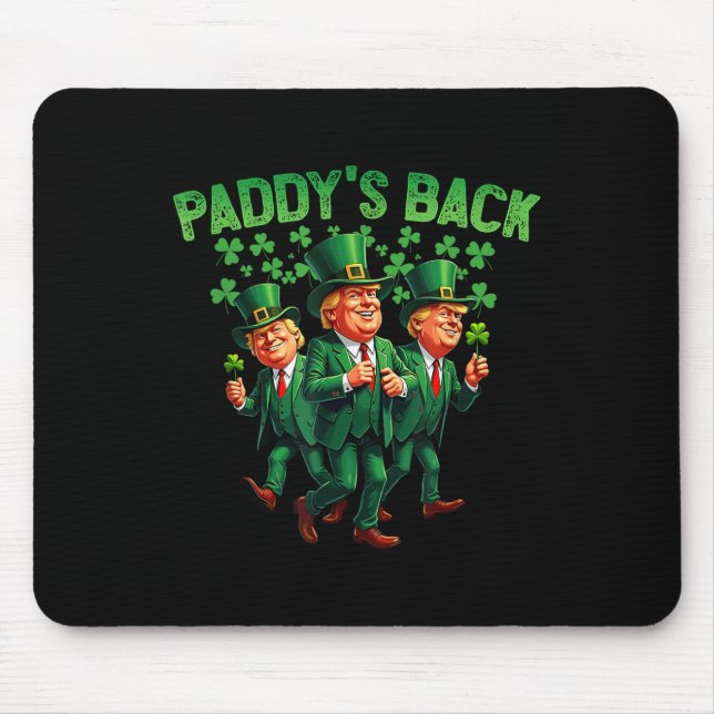 Mousepad Paddys Back Trump St Pattyday Da (Frente)