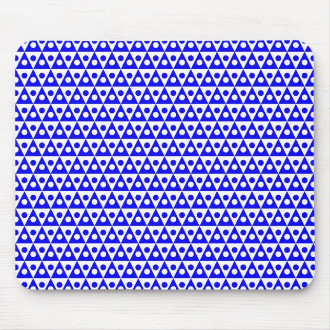 Mousepad Padrão 260514 - Azul em branco (Frente)
