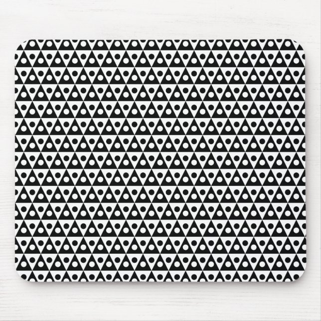 Mousepad Padrão 260514 - Preto em branco (Frente)
