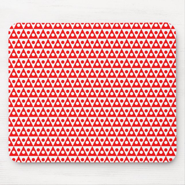 Mousepad Padrão 260514 - Vermelho em branco (Frente)