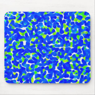 Mousepad Padrão Abstrato azul e verde
