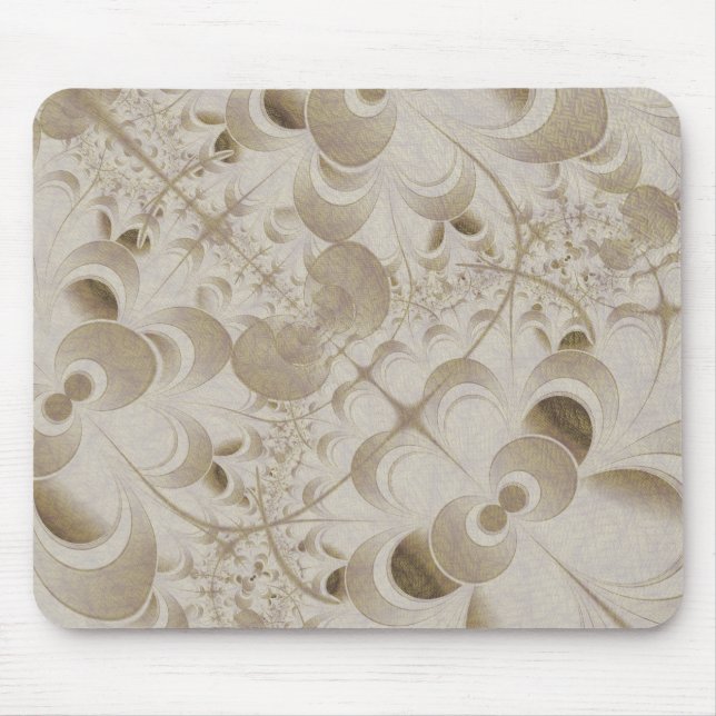 Mousepad padrão abstrato beige (Frente)