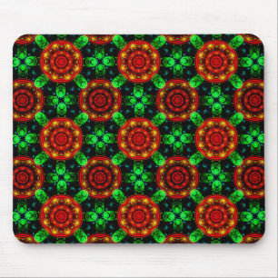 Mousepad Padrão Abstrato Boho Elegante Floral Moderno #504
