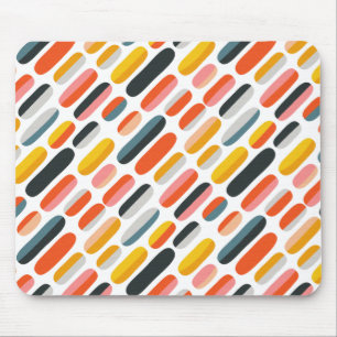 Mousepad Padrão Abstrato Geométrico Retro de Meados do Sécu