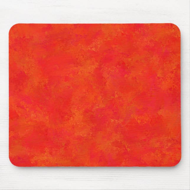 Mousepad Padrão Abstrato Laranja Vermelho (Frente)