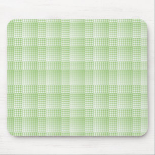 Mousepad Padrão Abstrato Xadrez Verde Branco