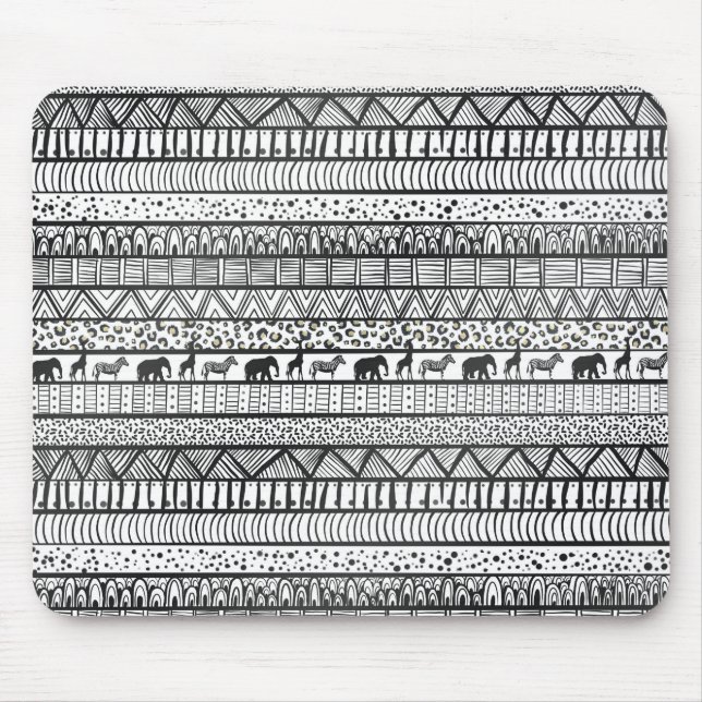 Mousepad Padrão Africano Tribal Negro (Frente)