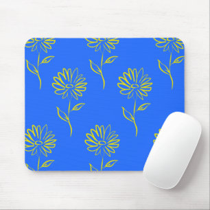 Mousepad Padrão Amarelo de girassol