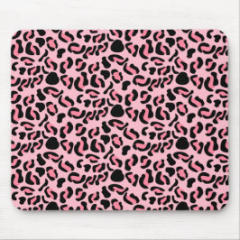 Mousepad Padrão Animal Rosa Moderno Leopardo