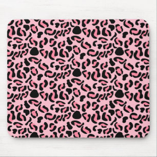 Mousepad Padrão Animal Rosa Moderno Leopardo