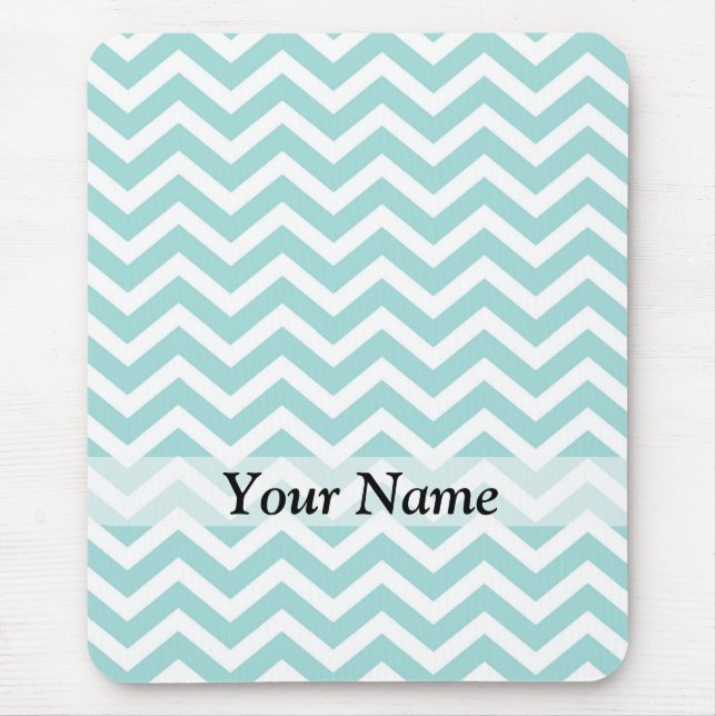 Mousepad Padrão aqua chevron (Frente)