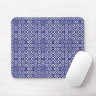 Mousepad Padrão Árabe do Azulejo Azul do Oriente Médio