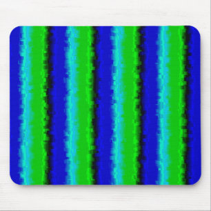 Mousepad Padrão arco-íris 3D abstrato azul verde