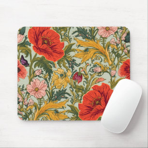 Mousepad Padrão Art Nouveau Floral Papoulas de William Morr