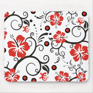 Mousepad Padrão ARTs - decoração de hibisco