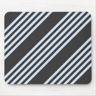 Mousepad Padrão azul claro e carvão cinco faixas