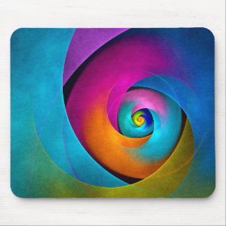 Mousepad Padrão Azul Cor-de-rosa Abstrato Floral Moderno #1