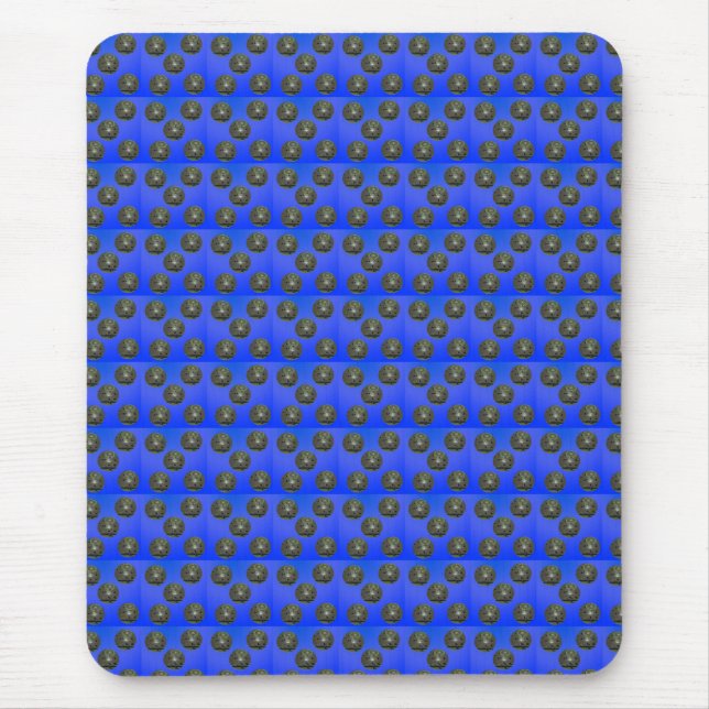 Mousepad Padrão Azul de Bolsa, (Frente)