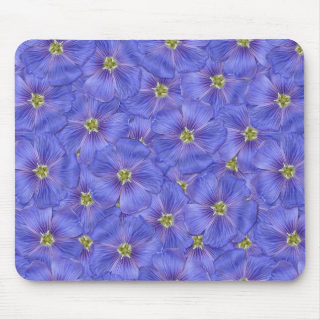 Mousepad Padrão Azul de Linho Invisível (Frente)