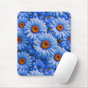 Mousepad Padrão azul-floral dos girassóis azuis