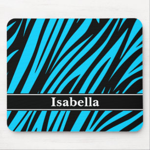 Mousepad Padrão Blue Black Stripes