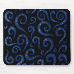 Mousepad Padrão Blue Swirls