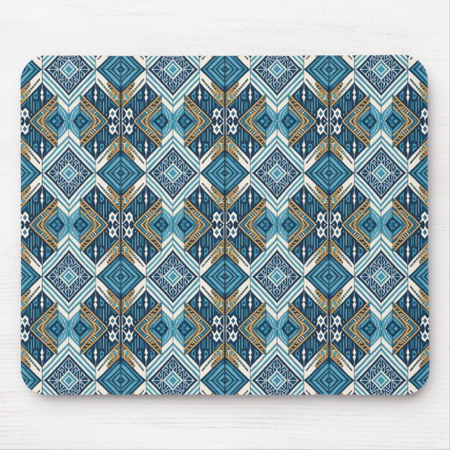 Mousepad Padrão Boho simétrico azul 18583 b xl (Frente)