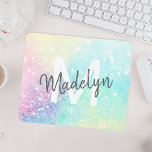 Mousepad Padrão Bonito Colorido da Glam Holographic<br><div class="desc">Personalize facilmente este bonito e colorido fundo holográfico colorido de bolso com seu monograma e/ou nome personalizado.</div>