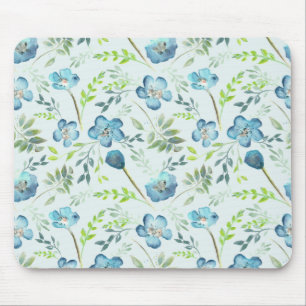 Mousepad Padrão Bonito de flor de olhos azuis