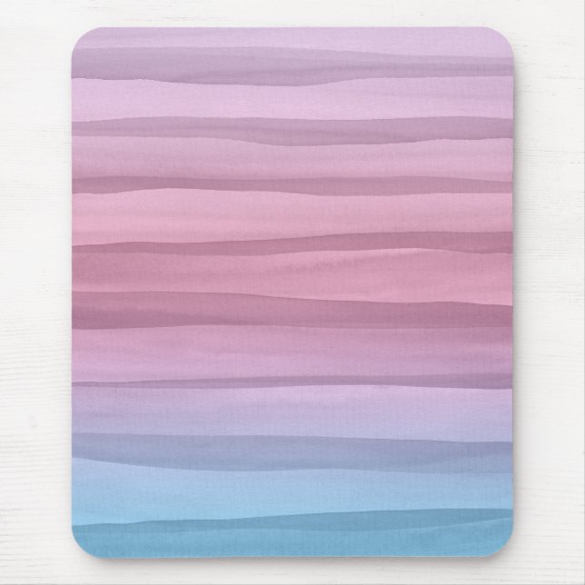 Mousepad Padrão Bonito de Linhas de Água de Pastel (Frente)