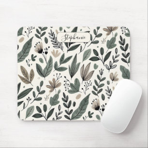 Mousepad Padrão Botânico Moderno Personalizado para Escritó