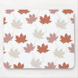 Mousepad Padrão Castanho Vermelho Autumn Folha Folha Y2K