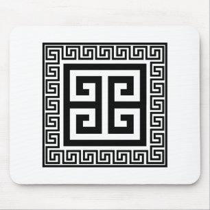 Mousepad Padrão-chave grego Design preto