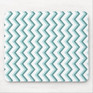 Mousepad Padrão Chevron ZigZag em verde-minúsculo