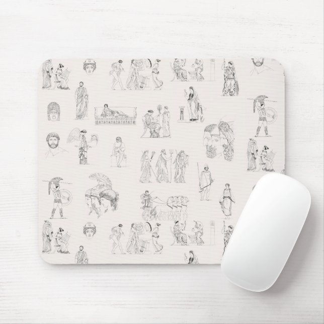 Mousepad Padrão clássico de história da Grécia na Grécia an (Com mouse)