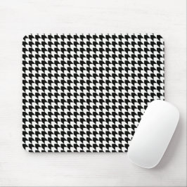 Mousepad Padrão clássico xadrez houndstooth preto