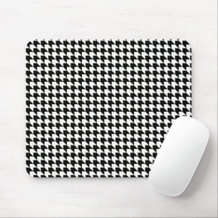 Mousepad Padrão clássico xadrez houndstooth preto