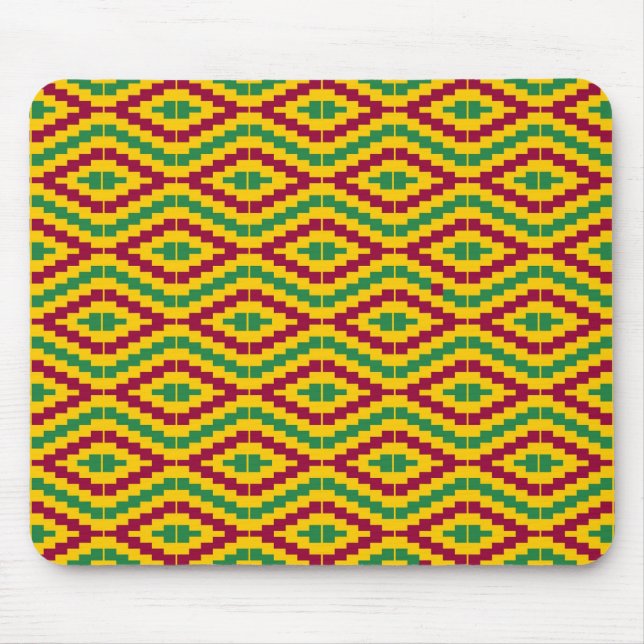 Mousepad Padrão Colorido Africano Kente (Frente)