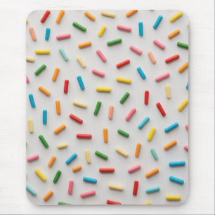 Mousepad Padrão Colorido Confeitos Arco-Íris