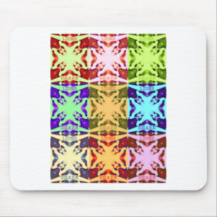Mousepad Padrão colorido da cultura pop art xadrez africano