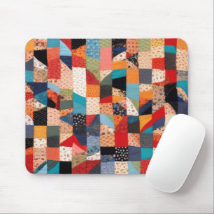 Mousepad Padrão Colorido de Colagem