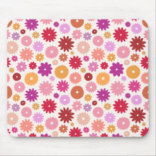 Mousepad Padrão Colorido de Flores