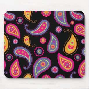 Mousepad Padrão Colorido de Paisley