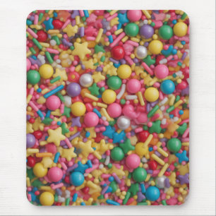 Mousepad Padrão Colorido de Purpurina Arco-íris