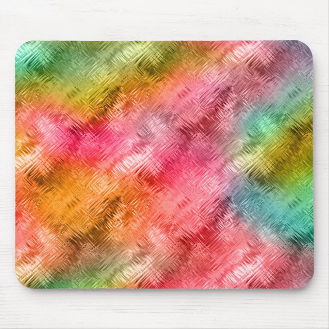 Mousepad Padrão Colorido de Vidro Cristal (Frente)