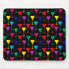 Mousepad Padrão Colorido Martini Cocktail
