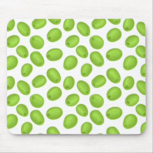 Mousepad Padrão com azeitonas verdes
