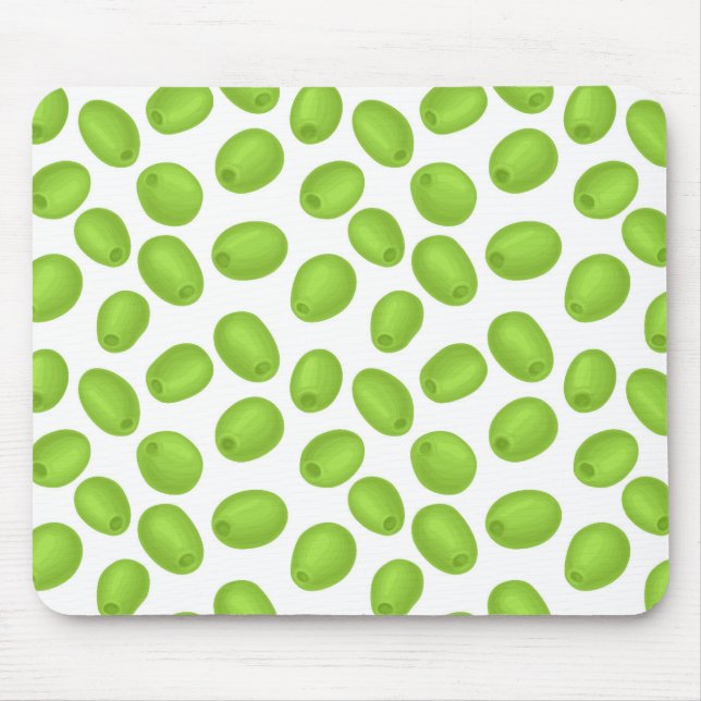 Mousepad Padrão com azeitonas verdes (Frente)